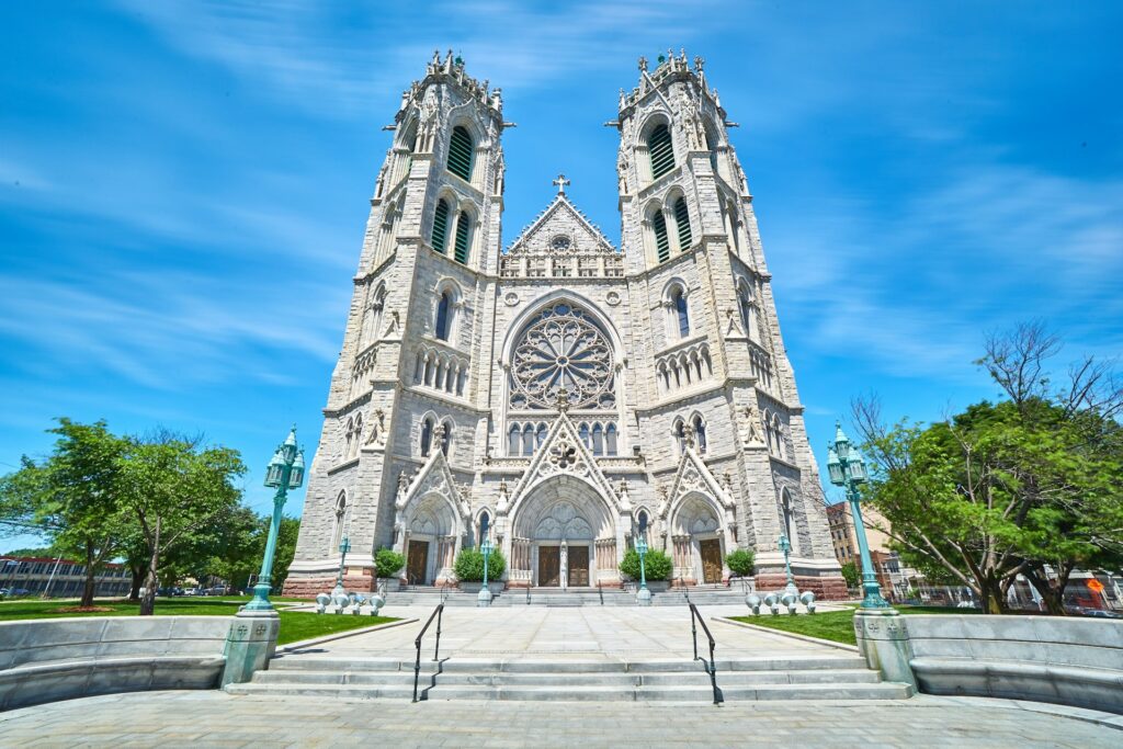 Entrance of the Cathedral Basilica of the Sacred Heart